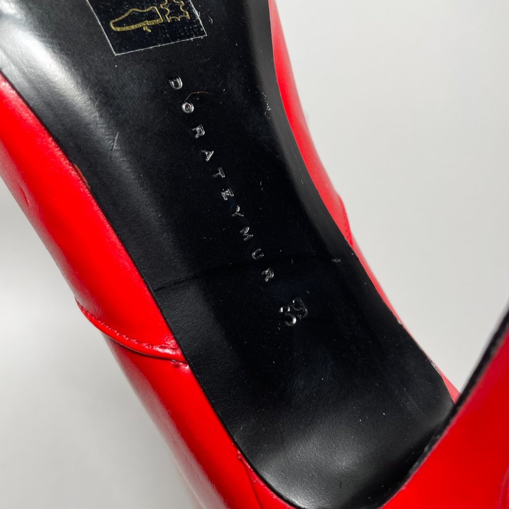 DORATEYMUR Red Leather 'Town & Country' Booties - Picture 7 of 7